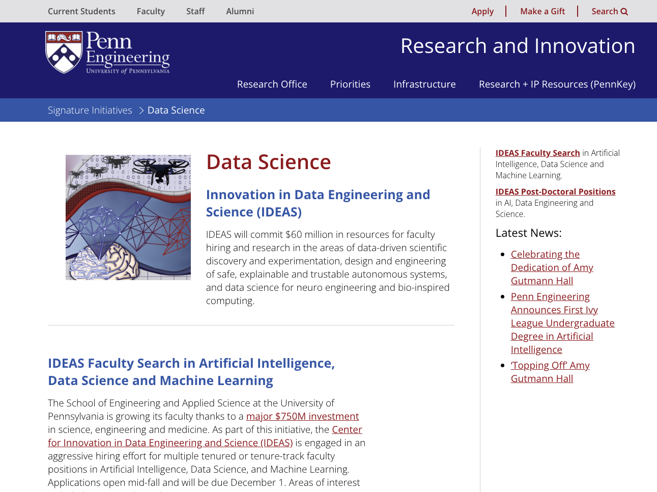 IDEAS: Center for Innovation in Data Engineering and Science